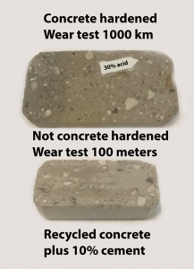 Recycled Concrete Hardened Wear test