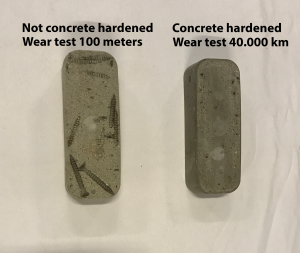 Concrete harened Wear Test 40.000 km