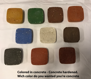 Concrete harened Colored Concrete